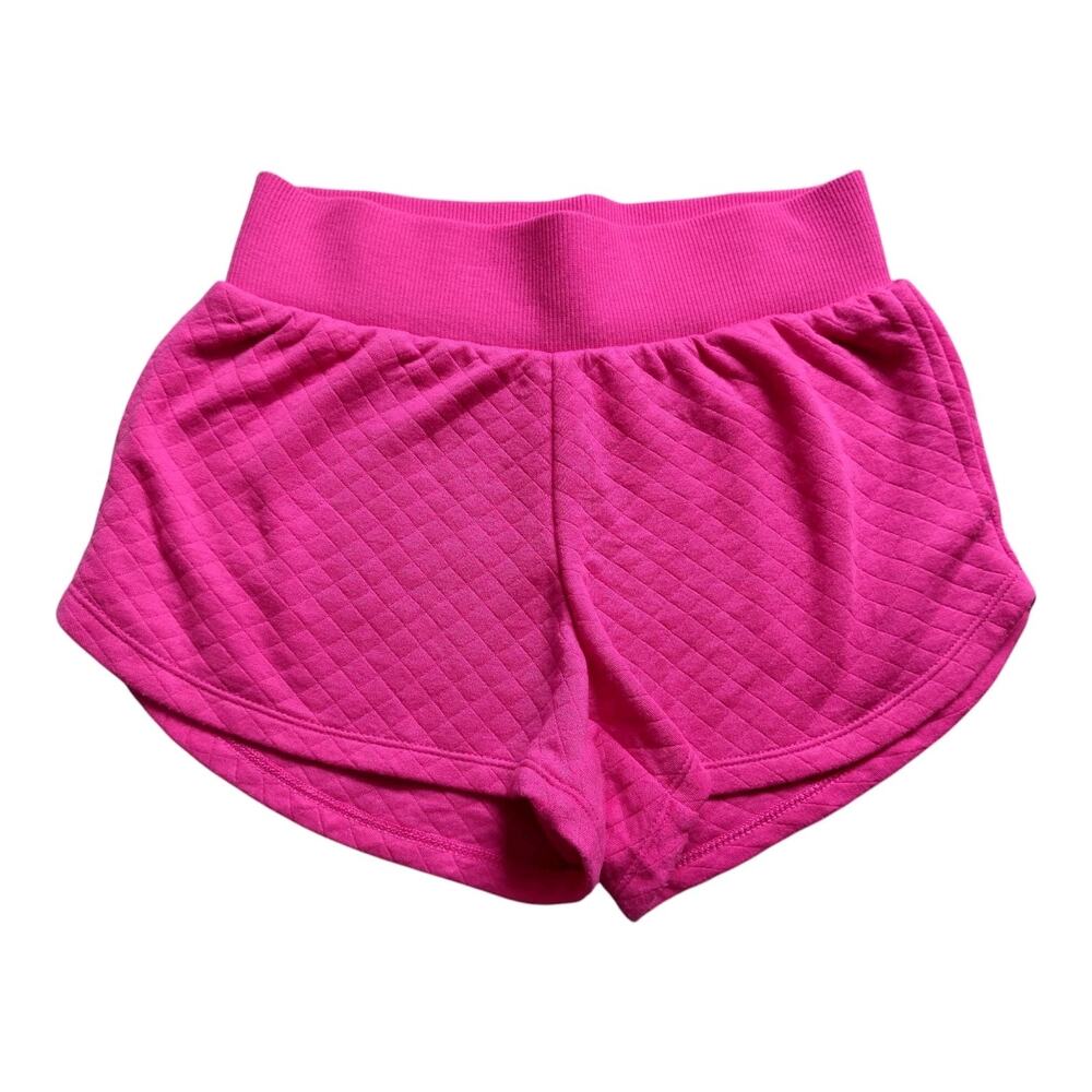 NWT Women's High Waist Quilted, Soft Shorts, Size XS, Pink